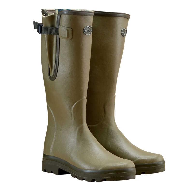 Le Chameau Vierzon Men's Jersey Lined Wellington Boot in Vert Vierzon